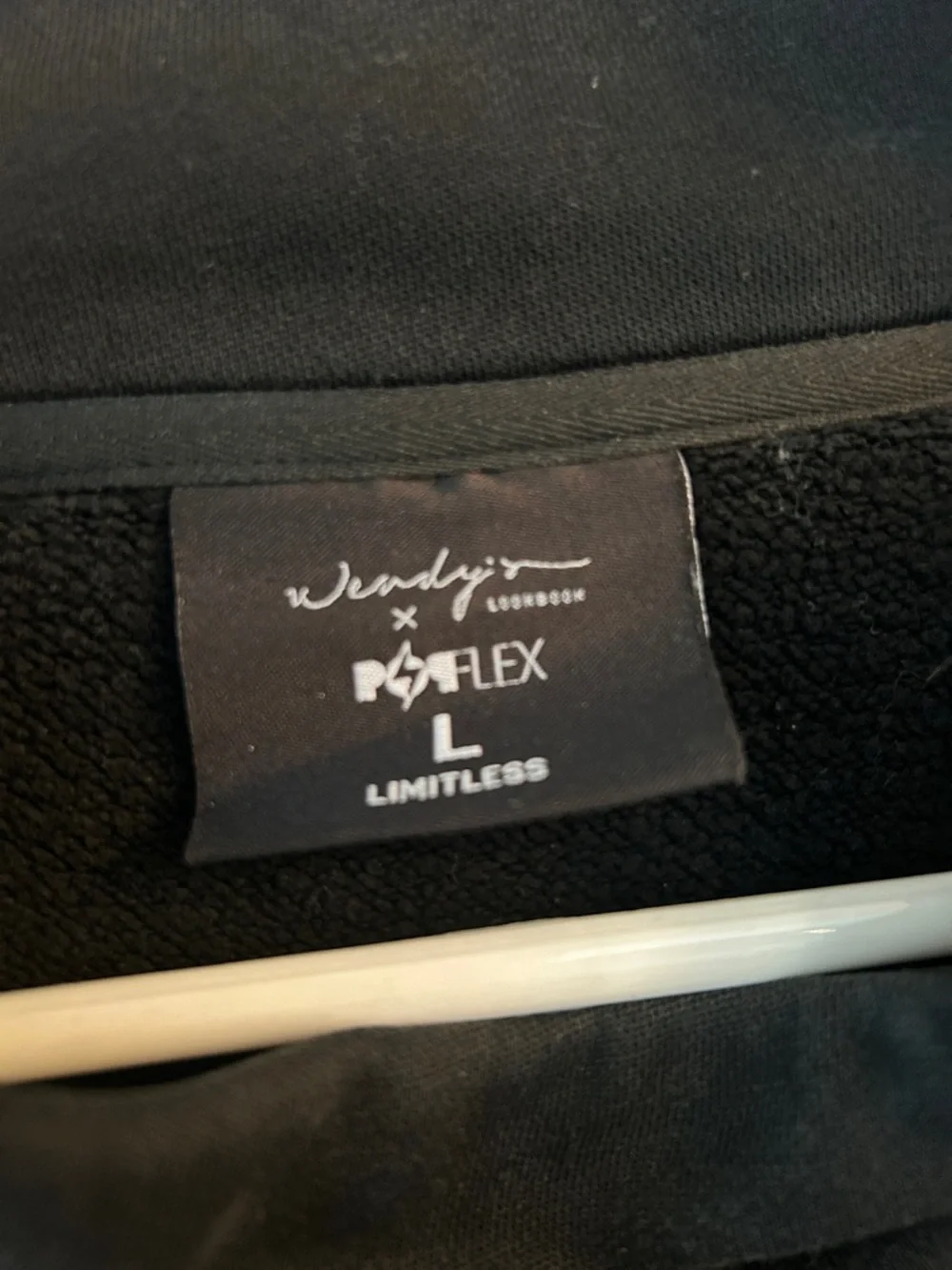 POPFLEX Black Mock Neck Cropped Sweatshirt - Picture 4 of 4